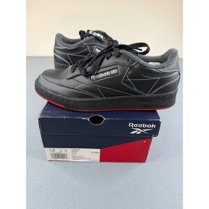 Reebok Club C 85 Unisex 7.5 Black Human Rights Now Mismatched Red Green GX8318